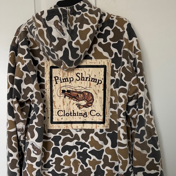 Pimp Shrimp Camouflage Hoodie with Patch - Picture 4 of 6
